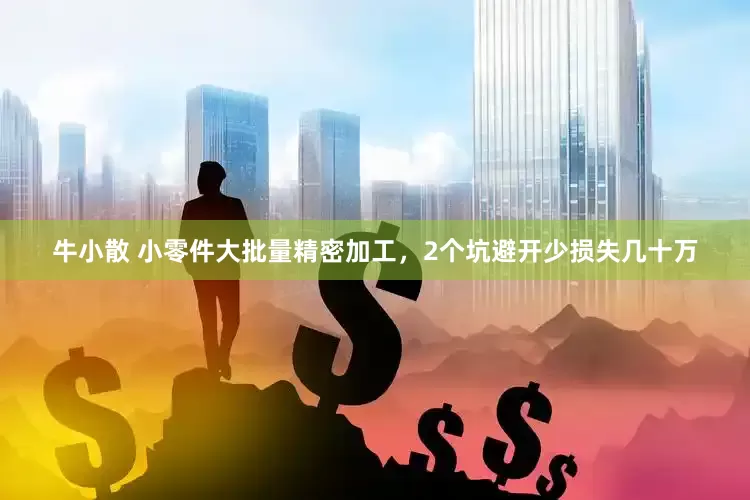 牛小散 小零件大批量精密加工，2个坑避开少损失几十万